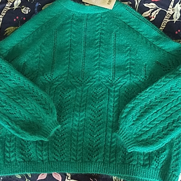 NWT Sezane Augustino jumper emerald green - Picture 6 of 7